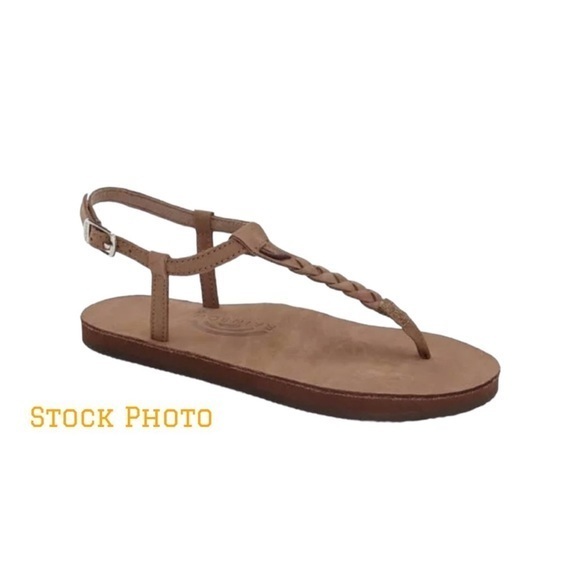 Rainbow T Street Women's Premium Leather‎ Sandals Size Med (6.5-7.5) - Picture 1 of 10